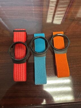 NEW 3 Pack MyZone Switch Watch Bands with Black Bezels - Red, Blue, Orange